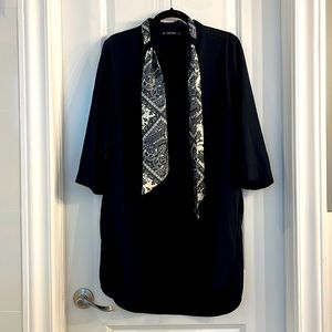 Zara tunic dress with scarf detail